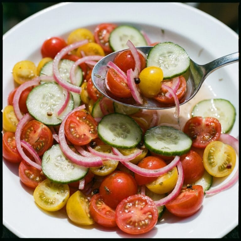 Pickled Cherry Tomatoes, Red Onion, and Cucumber Recipe