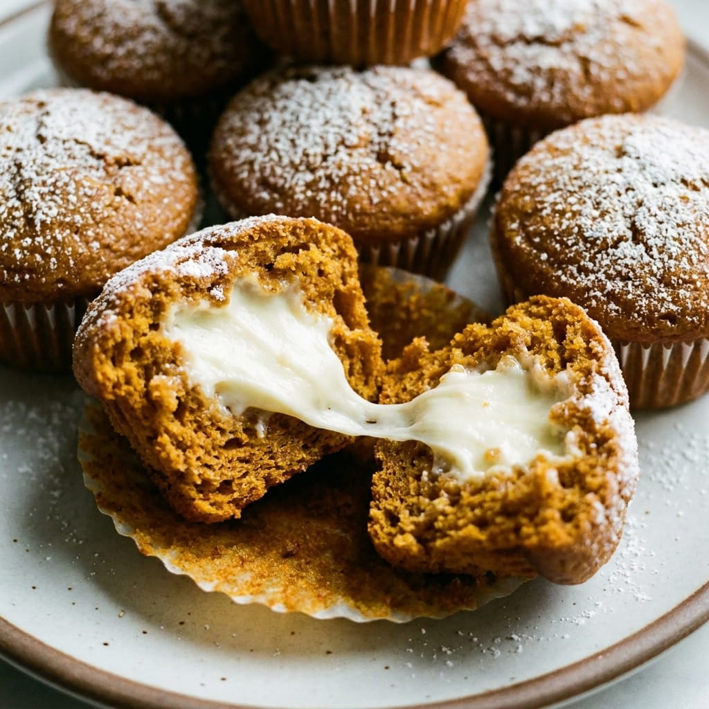 Pumpkin Cream Cheese Stuffed Muffins
