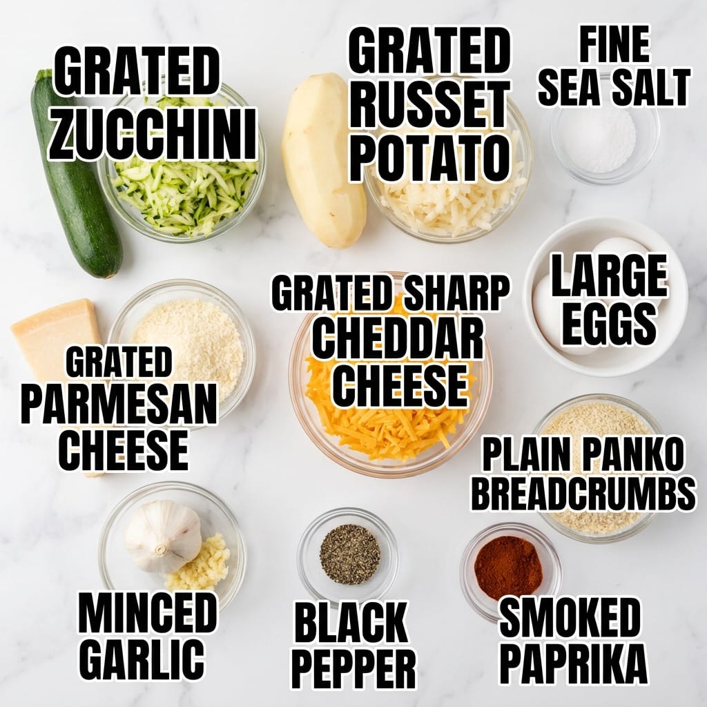 Crispy Parmesan Zucchini Potato Muffins
